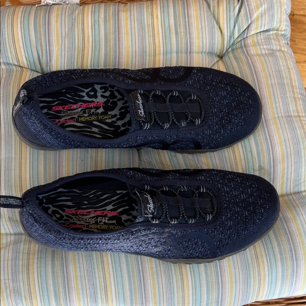 Skechers Navy Slip-On Sneakers